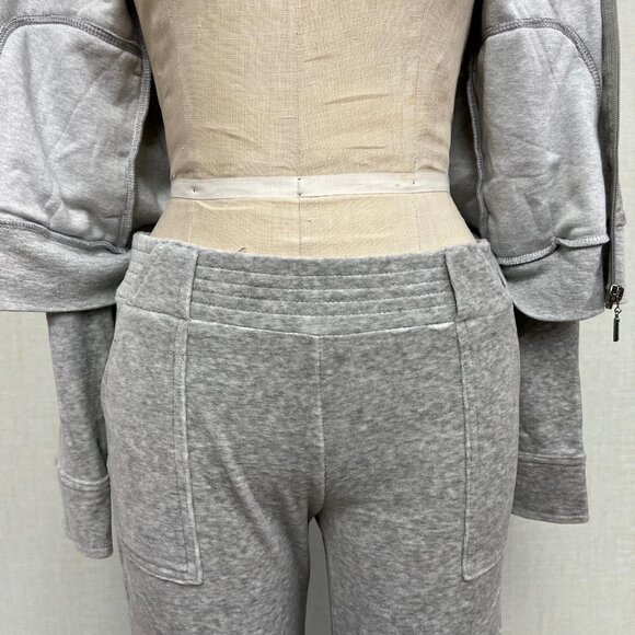 Vintage New Y2K Deadstock Rampage Velour Track Suit Pants Jacket Gray Medium - Picture 3 of 8